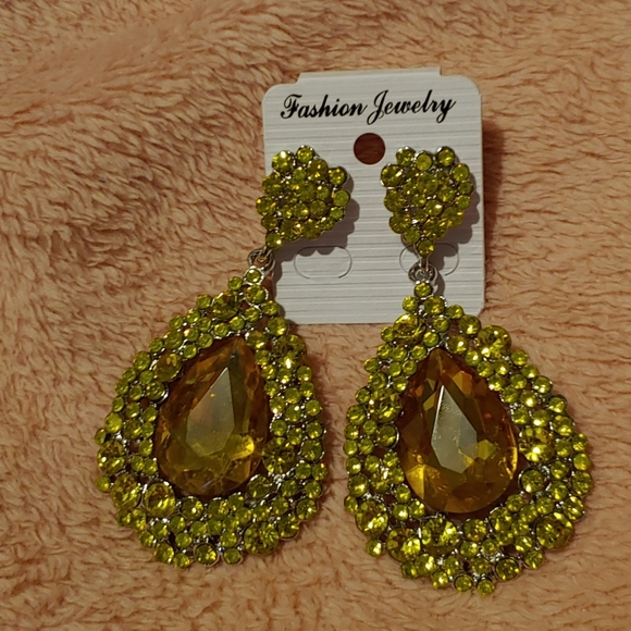 Jewelry - Lemon Yellow Pageant Earrings